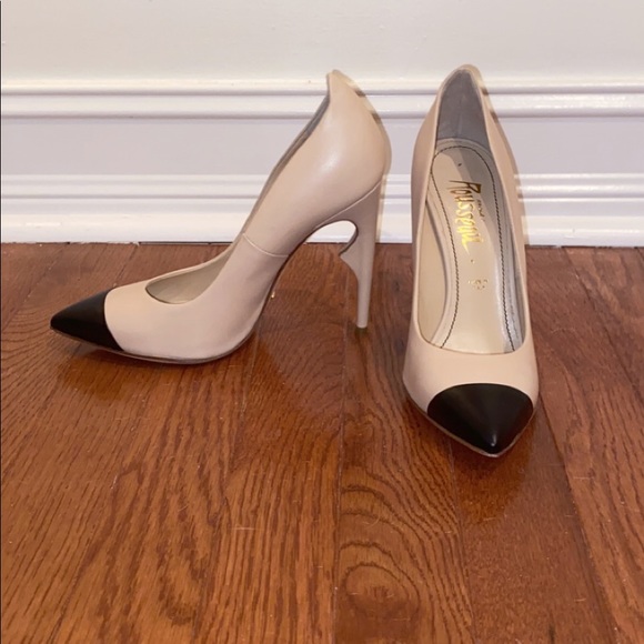 Jerome C. Rousseau Cream & Black Heels - Picture 3 of 7